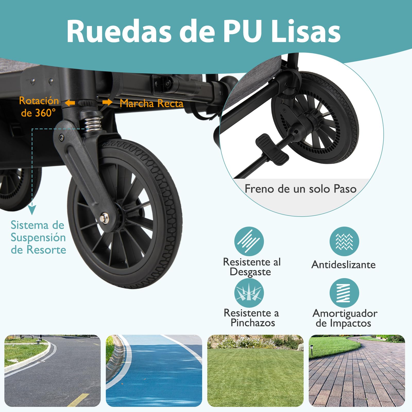 COSTWAY Carro Plegable para 2 Niños, Carga 25 kg, Cochecito Doble con Manillar Ajustable, Capota Extraíble, Portavasos, Bandeja de Comida y Arnés de 3 Puntos, Cochecito para Bebés de 6+ Meses (Gris)