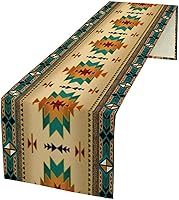 Vista 205 de Camino de mesa de mediados de siglo, moderno patrón atómico absctract geométrico retro de los años 1950 y 1960 S para decoración de mesa del hogar