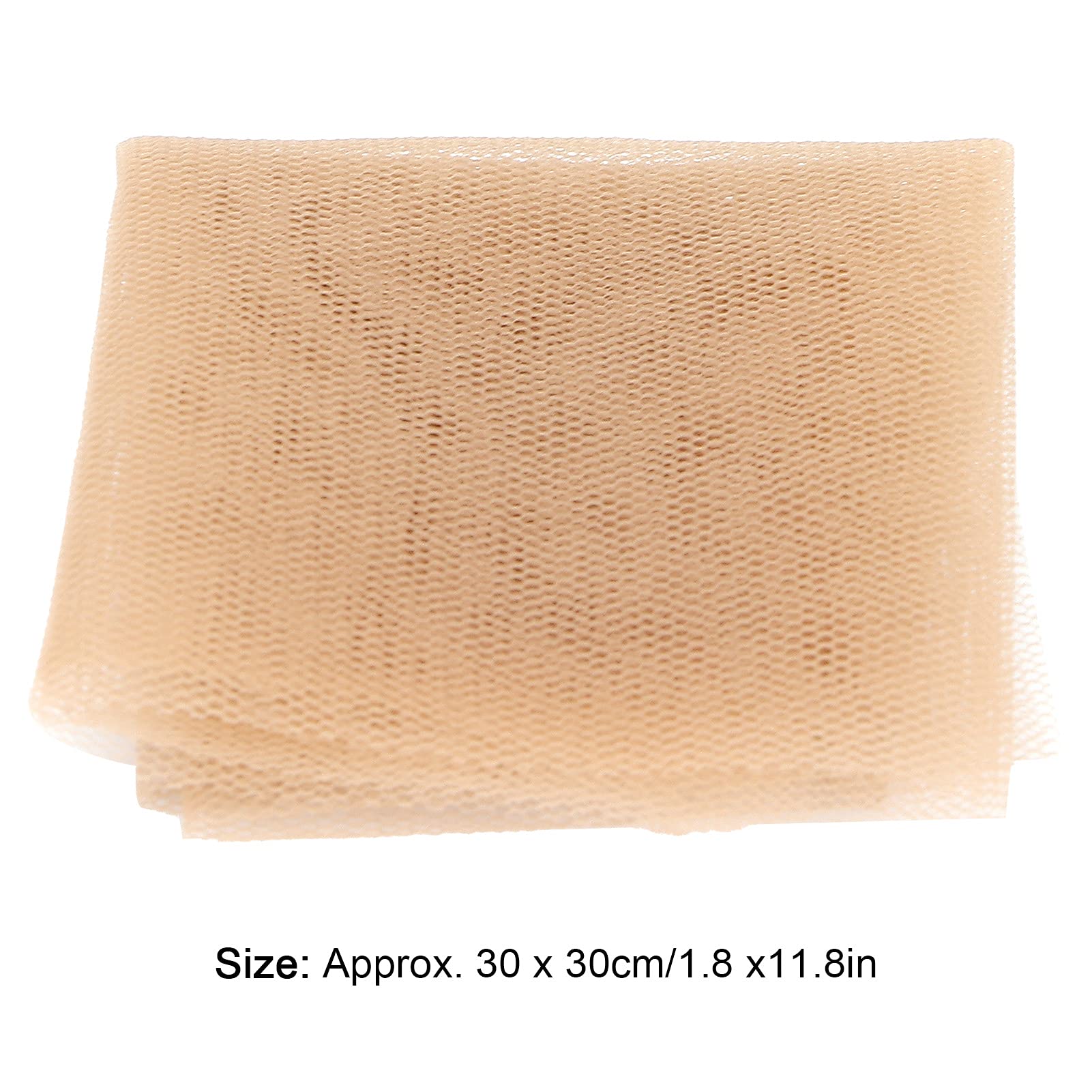 30x30cm Rete in Pizzo per Trucco con Pellicola, Parrucca in Pizzo con Chiusura in Pizzo per Barba Finta, Accessorio per Forniture