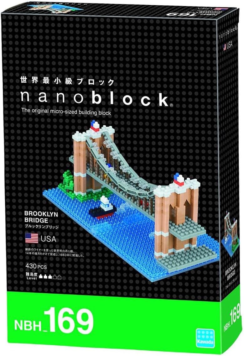 nanoblock - World Famous Buildings - Brooklyn Bridge (First Version), Sights to See Series Building Kit