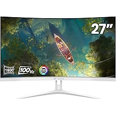 CRUA 22 Inch Monitor, FHD(1920x1080P) 75HZ VA Desktop Computer Monitor, 3 Sides Narrow Bezel 178° Wide Viewing Angle Business Office Display with Eye-Care Technology, Support VESA, VGA&HDMI Port-Black