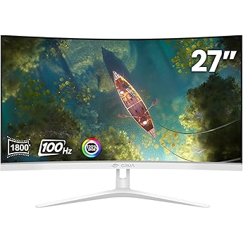 CRUA 22 Inch Monitor, FHD(1920x1080P) 75HZ VA Desktop Computer Monitor, 3 Sides Narrow Bezel 178° Wide Viewing Angle Business Office Display with Eye-Care Technology, Support VESA, VGA&HDMI Port-Black