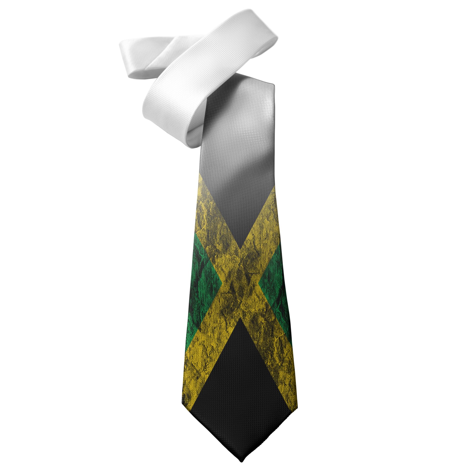 ShopQuality4U Jamaica Flag Rocky design Mens Printed Neck Tie - Polyester - Great Gift - Half Tie Print