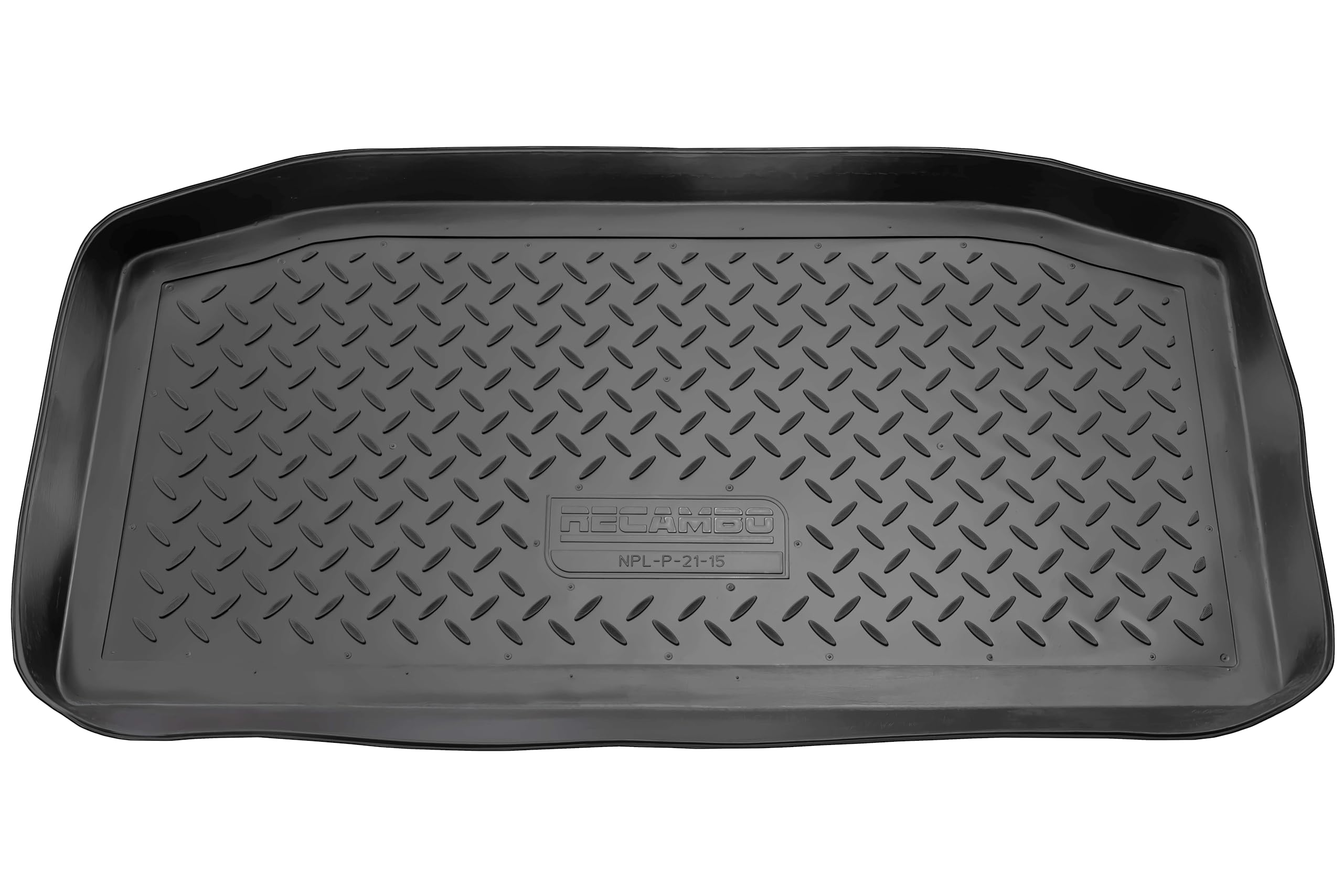 Recambo Set di tappetini in gomma e vasca per bagagliaio adatti per Fiat Panda II | 169 | 2003 2012 100% tappetini per auto e bagagliaio in TPE antiscivolo di alta qualità, colore nero