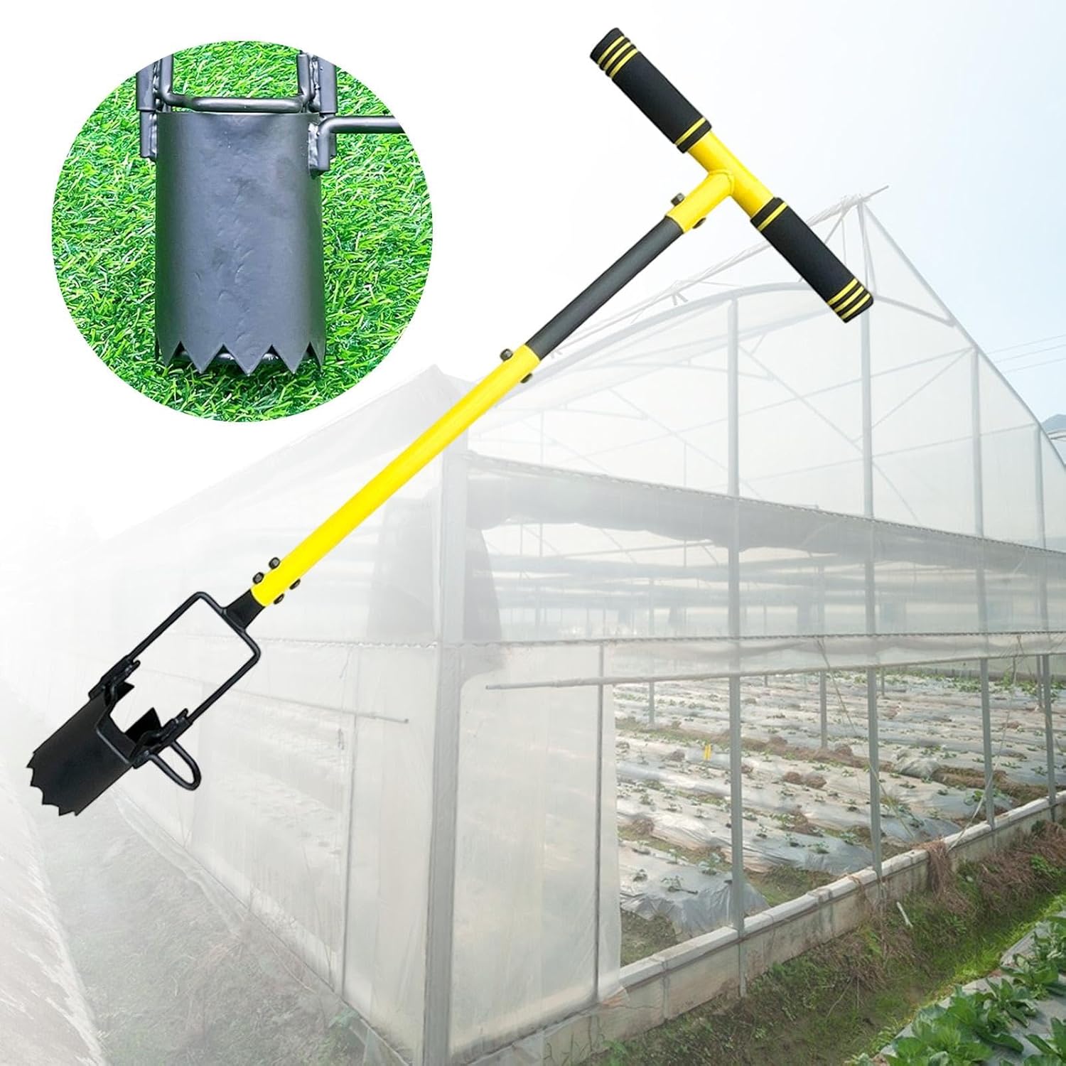 ガーデン球根プランターツール 球根植え付け 炭素鋼 種子 花 移植機