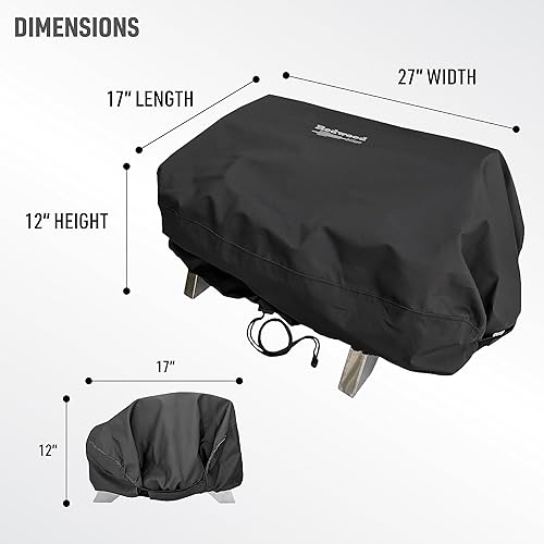 Miniatura 2 de Cubierta de parrilla para ahumado hueco 205 PT300B - Uso en exteriores, resistente, impermeable, diseño de cordón de Redwood Grill Supply