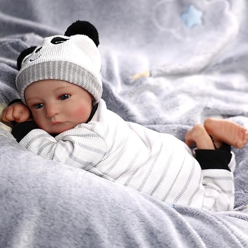 Miniatura 8 de JIZHI Muñeca de bebé realista Reborn  Muñeca recién nacida realista de 20 pulgadas con cuerpo de tela suave, caja de regalo para niños a partir de 3