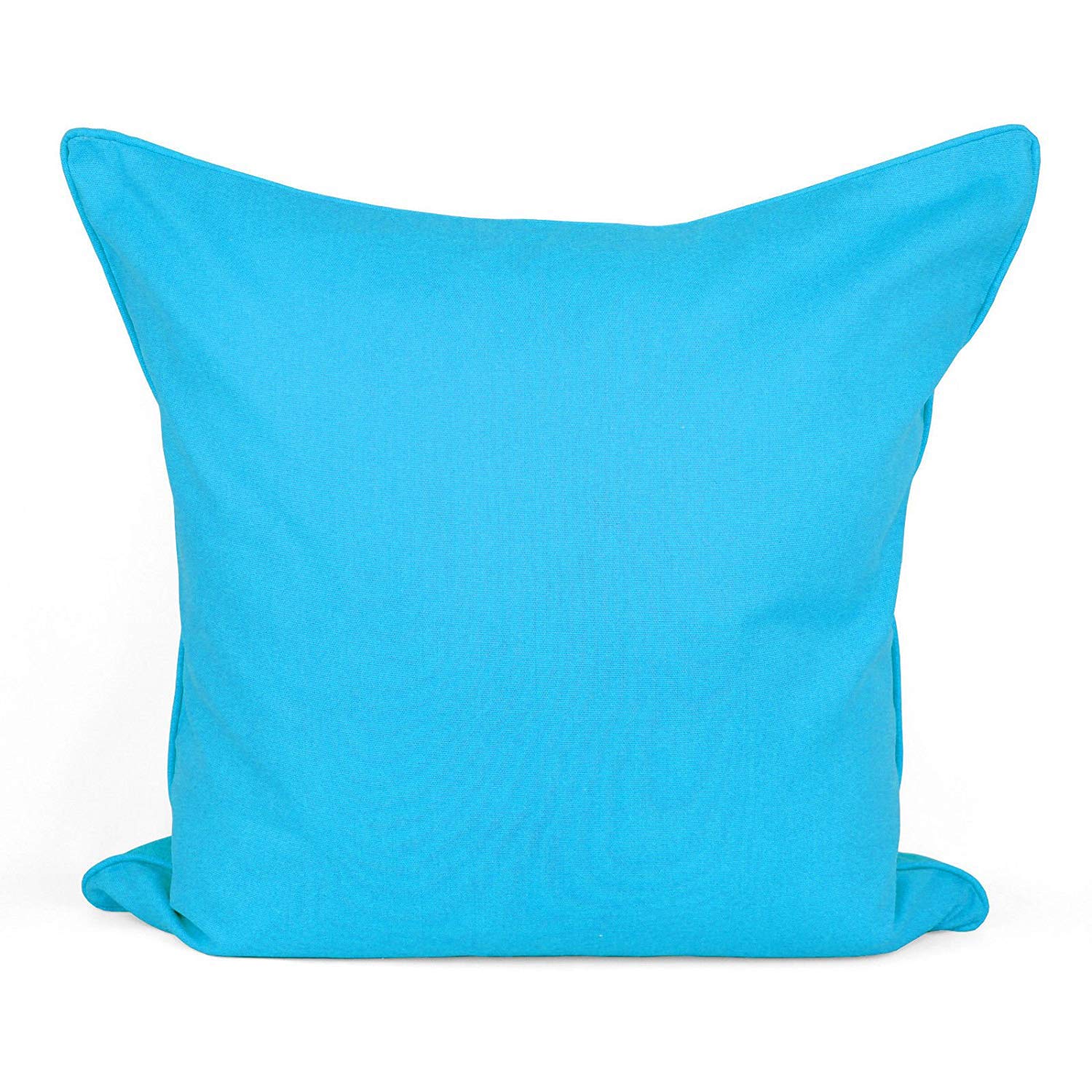 A&R Collectibles Aqua Ar Plain Dyed 100% Cotton Cushion Cover Size 16"X16", 18"X18", 20"X20" (18"X18", )