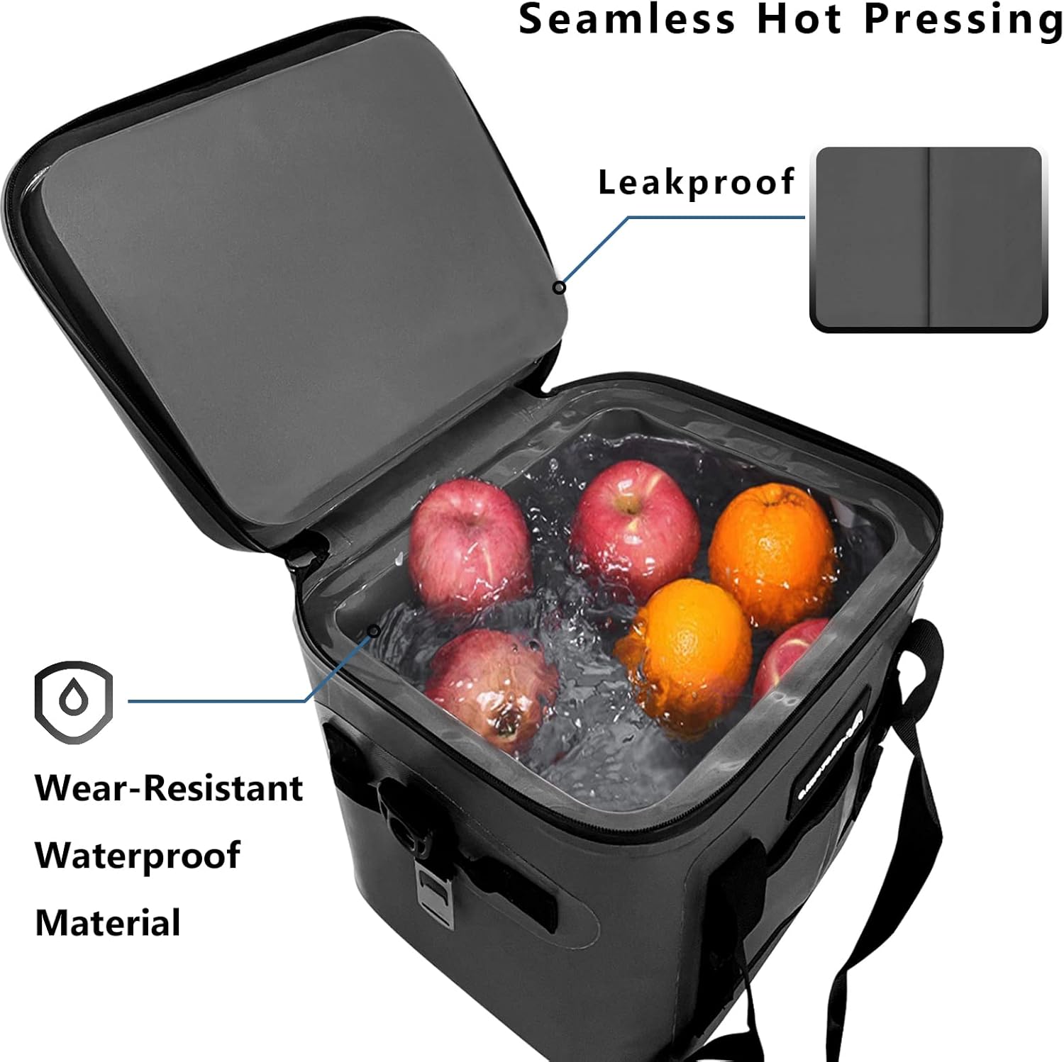 Soft Cooler 30 Cans Cooler Bag Insulated 100% Leak Proof Waterproof Beach Cooler Portable Lightweight Camping Cooler Soft Ice Chest