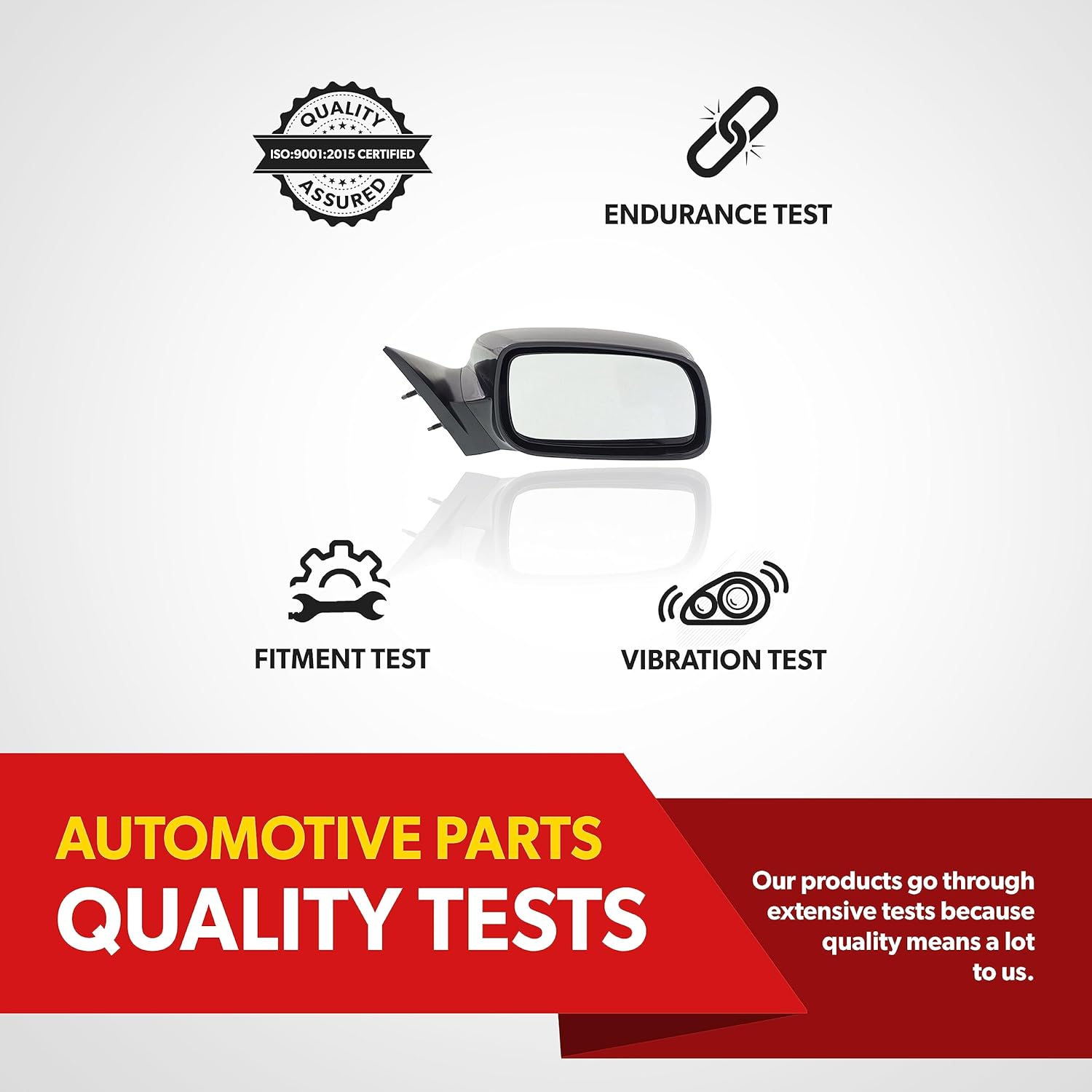 Side Mirror Replacement For 2007 2008 2009 2010 2011 Toyota Camry LE SE XLE Hybrid - Passenger Side Mirror Includes Clear Lens, Housing, Cover - Black Color, Paintable, Power Glass