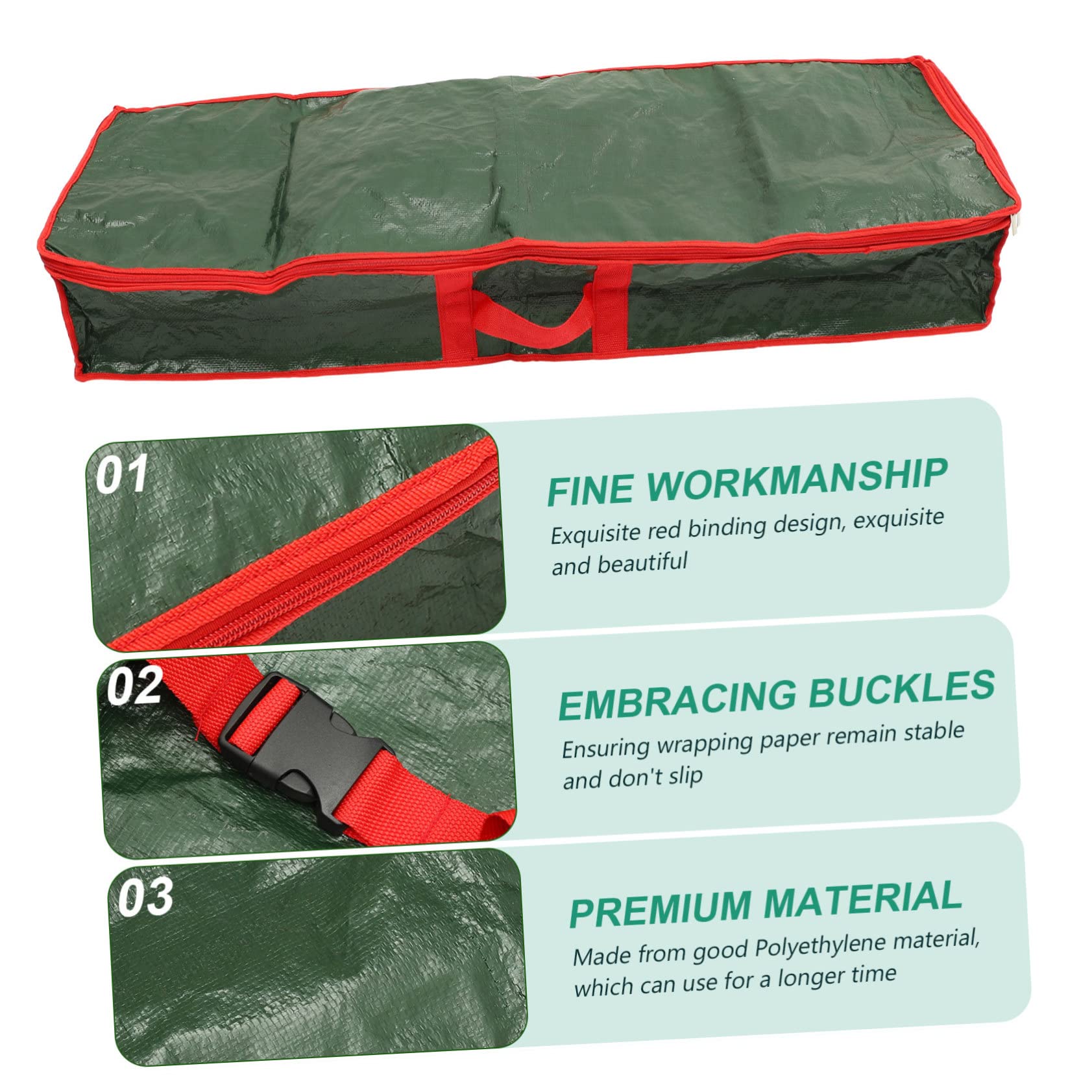 Borsa Organizer per Carta da Regalo Sotto Letto, Verde