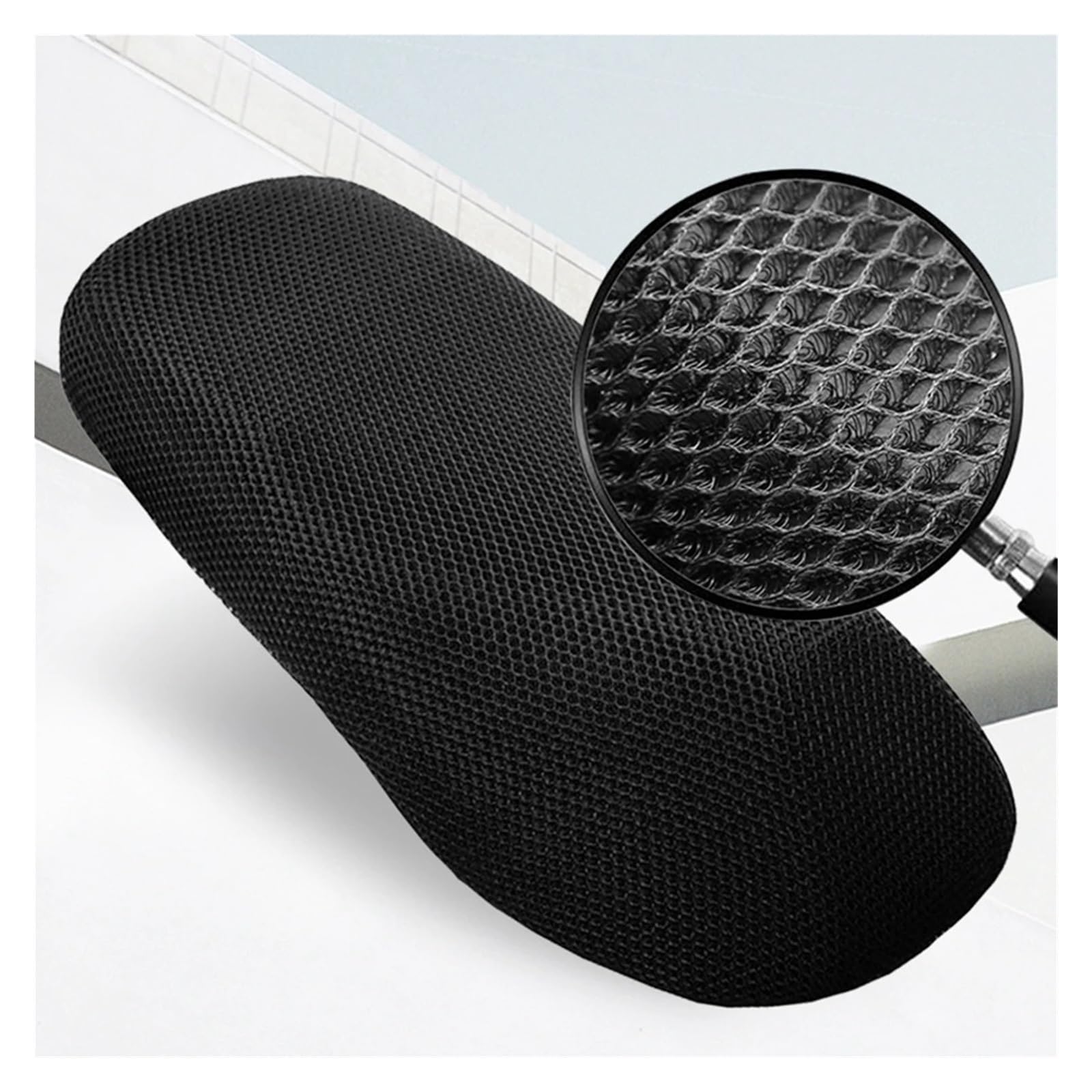 Coprisedili per moto Per Moto in Per rete 3D traspirante per coprisedile antiscivolo per quattro stagioni per scooter per cuscino coprisedili(L-73x47cm)