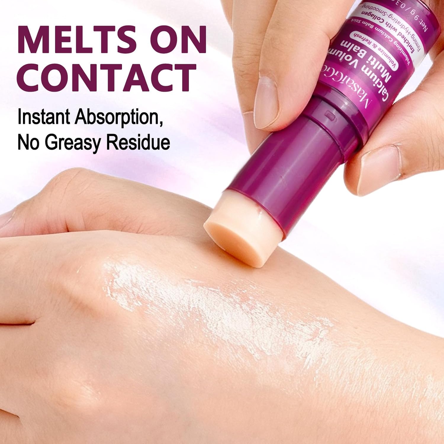 Calcium Volume Multi Balm, Calcium Balm Stick for Anti-aging, Hydrating and Firming Skin, Collagen Stick for Face, Eyes & Neck (2pcs) - Image 8