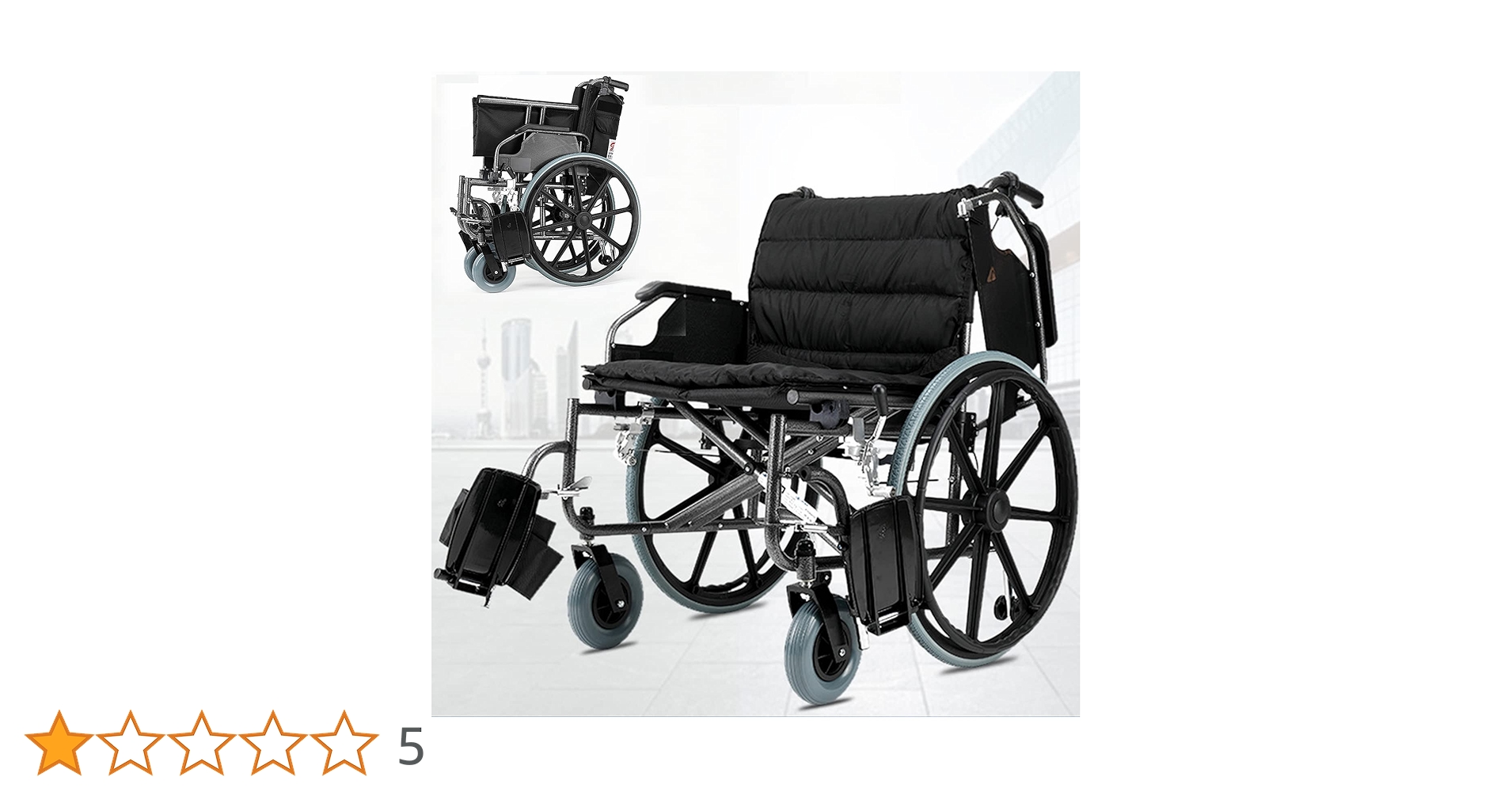 必ず値上げ‼️今が激安❗️ 買う気持ちがない→いいね❌❌　車椅子♿️ Amazon | 頑丈なエクストラワイド車椅子、22インチのシート幅
