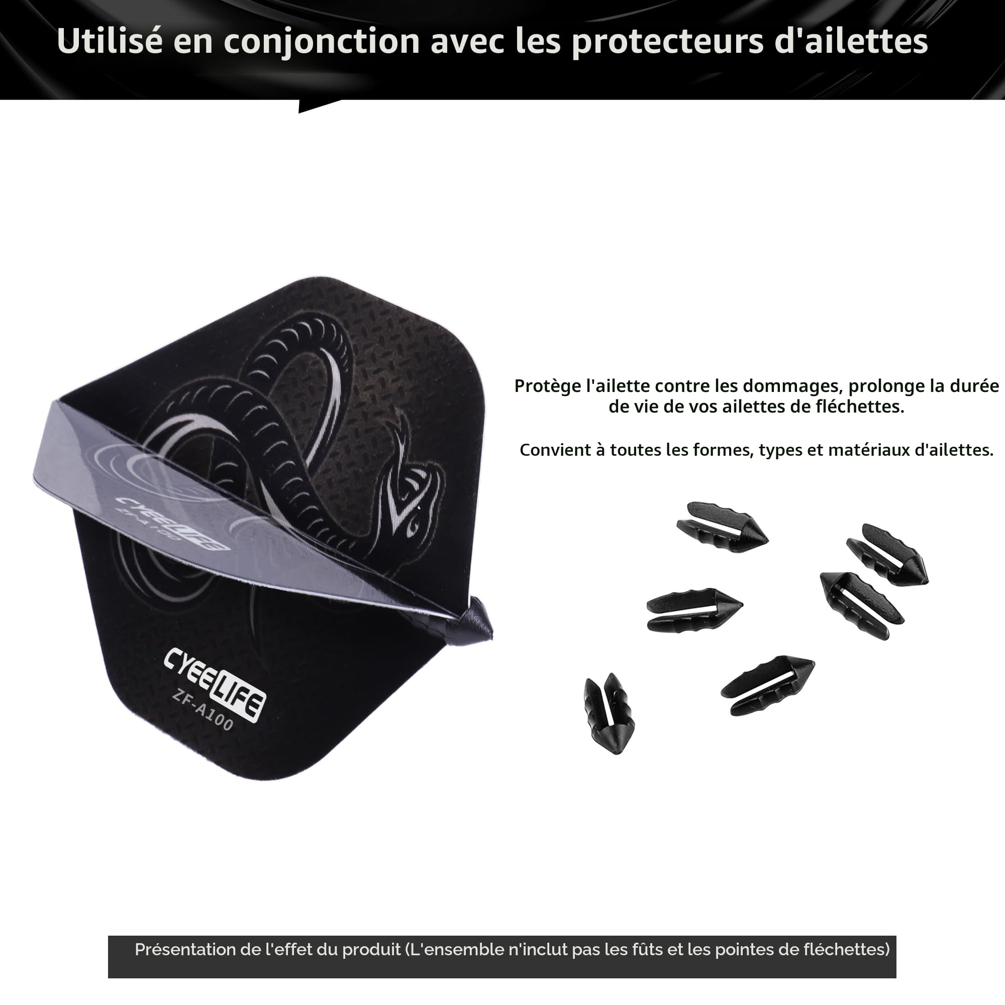 CyeeLife Ailettes Standard Fléchettes 90 Vols de Fléchettes de Formes Différentes Dart Flights,Parfait pour fléchettes à Pointe Souple/Acier Fléchettes