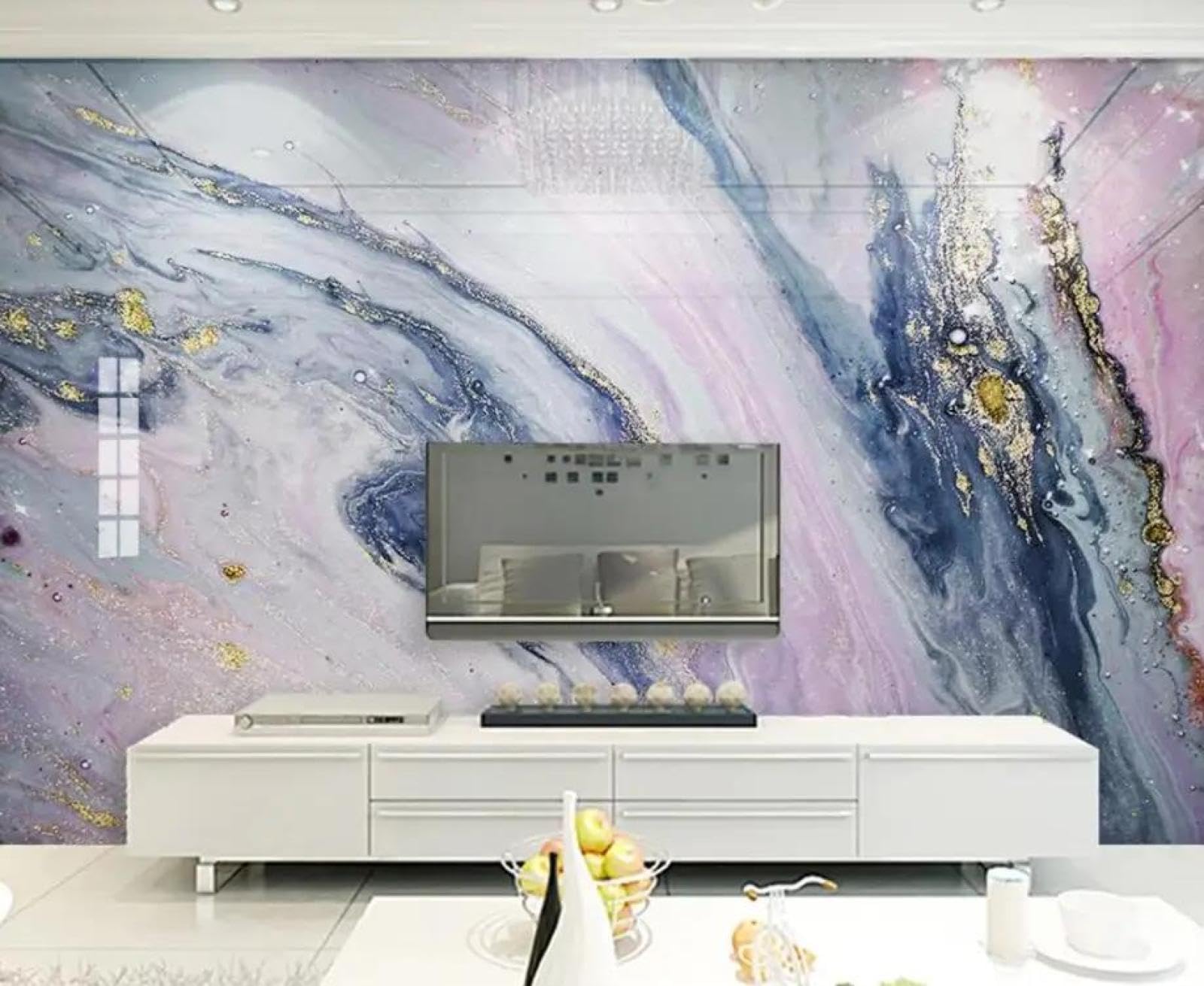 Papier peint 3d rose abstrait idéal pour sublimer le mur de votre salon cocooning