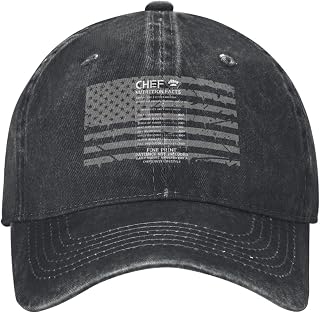 Chef Nutrition Facts Cool Chef Cooking Hat Baseball Cap Adjustable Dad Hats Gift for Men Women Outdoor Activities Black52