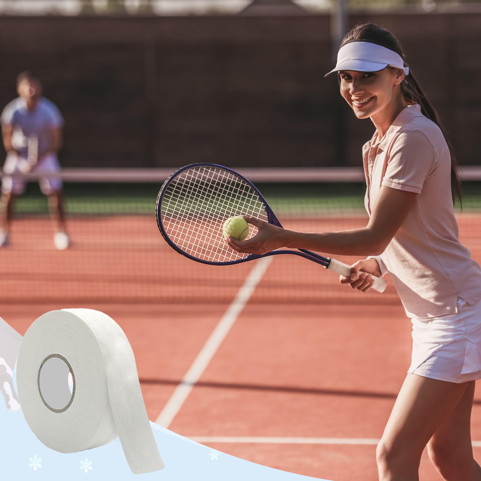 Ruban de Hockey Rouleaux, Poignée de Bâton de Hockey, Autocollant Hockey Bande, Auto-Adhésif Ruban Hockey sur Glace, Sport Bâton Grip Bande pour Hockey Badminton Raquette Squash Tennis
