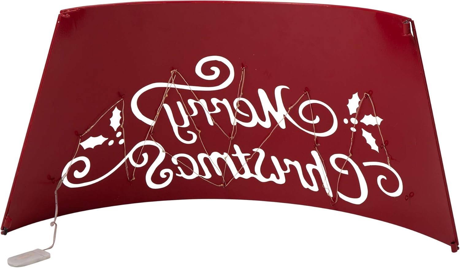 Blасk Frіdау - 60% оƒƒ Glitzhome - JKC00105 Merry Christmas Diecut Galvanized Metal Tree Collar with Light String for Christmas Decor 26 D, Red