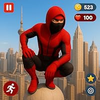OpenWorld Spider Rope Fighter Games: Flying Hero Vs Grand Mafia Crime City