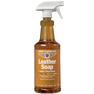 Aero Cosmetics Leather Cleaner Leather Soap Aircraft Quality for Your Car RV and Furniture 32oz Better Than Automotive Products Meets Boeing Aircraft Specifications - Amazon product rated Grade A