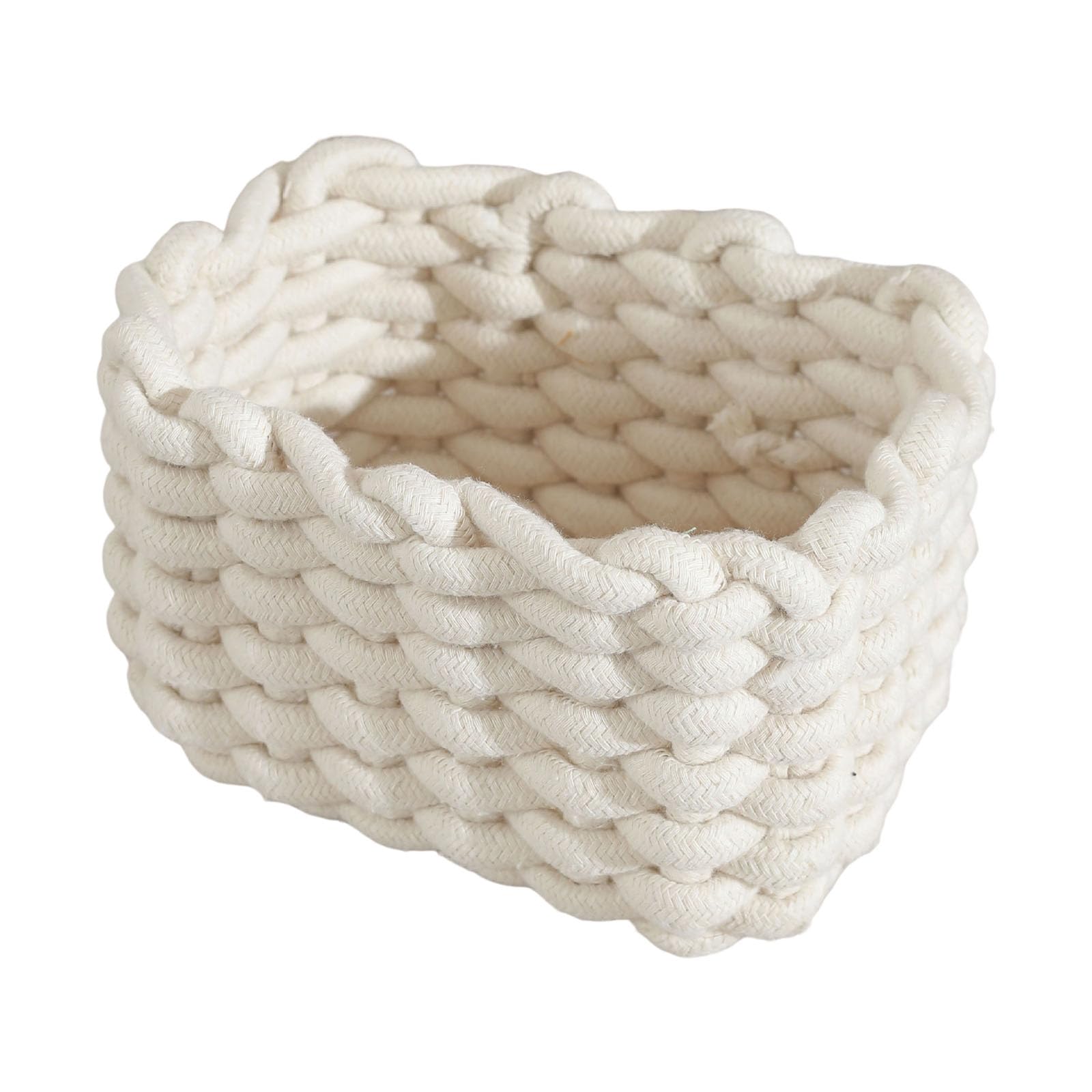 Interlaced Cotton Rope Storage Basket Soft Fabric Decorative Planner for Home Prekindergarten Large Capacity Green Plan Large Capacity Storage Basket