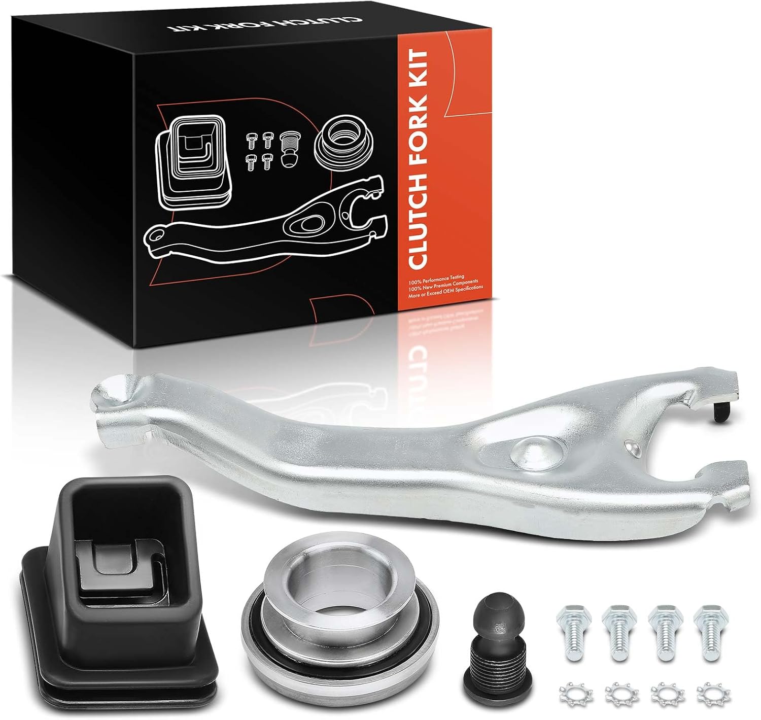 A-Premium Clutch Fork Boot Throwout Bearing Pivot Ball Kit Compatible with Chevrolet Malibu, Impala, Camaro, Corvette, Caprice, Bel Air, Biscayne, Brookwood, Chevelle, Nova, El Camino, Manual Trans.