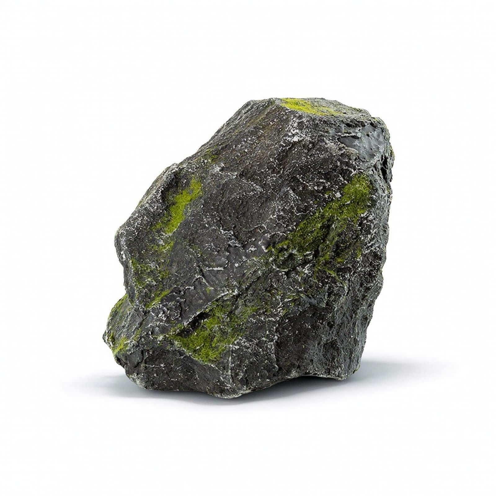 rockible Simulierte Fels Skulptur Felsstein Deko, Felsendekoration Im Stil „Berggeist-Charme“ Für Aquarien, Mit Moosbewuchs, Ca. 27x27x24 cm