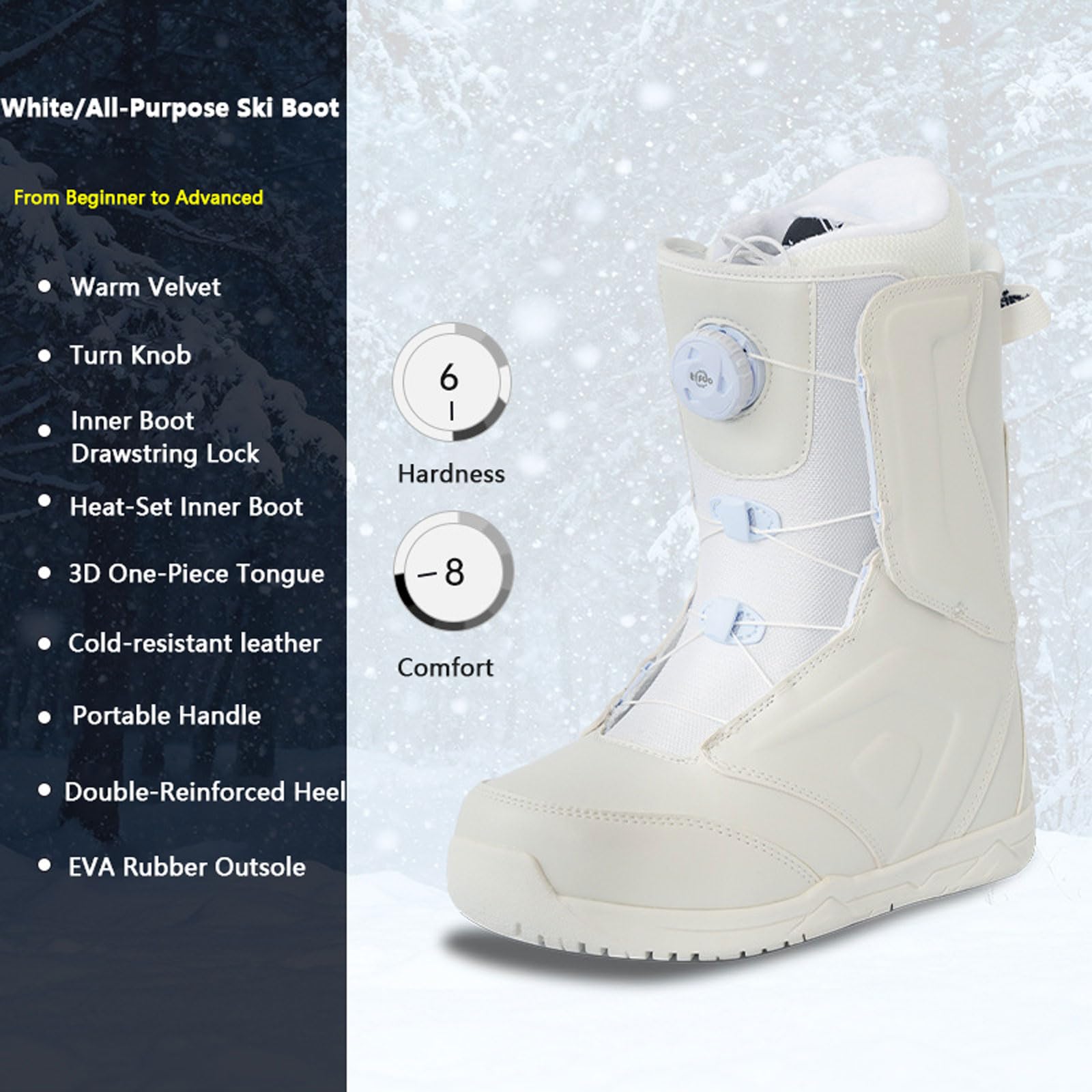 Snowboard Boots - Snowboardboots - Snowboardschuhe - Snowboard Schuhe - All Mountain Freeride Freestyle - mit Schnellverschluss - Damen - Herren - 2 x Farben - Größen 36-45