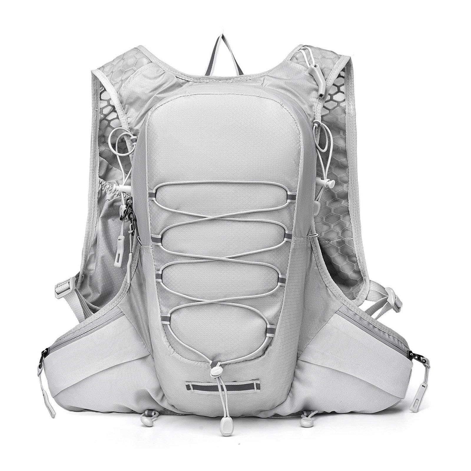 Meadawgs®Lightweight Biking Backpack Breathable Running Water-Carrying Vest Adjustable Straps Trail Running Water Pack for Cyclists, Runners, Endurance Event Gray|Sporting Goods|Outdoor Sports-image-34