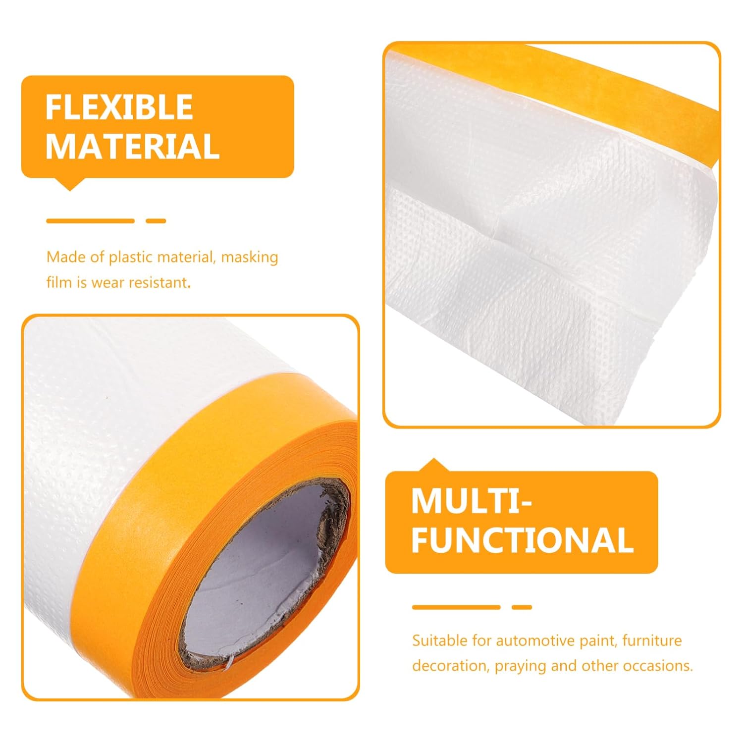NUOBESTY 1 Roll Masking Film for Cars Body Painting Protection 20 Meter