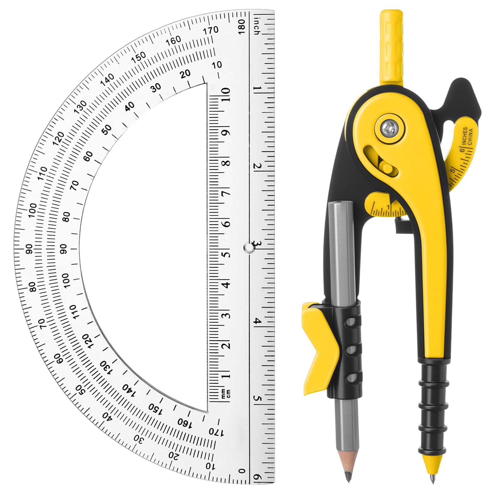 Snapklik.com : EBOOT Student Geometry Math Set, Drawing Compass And 6 ...