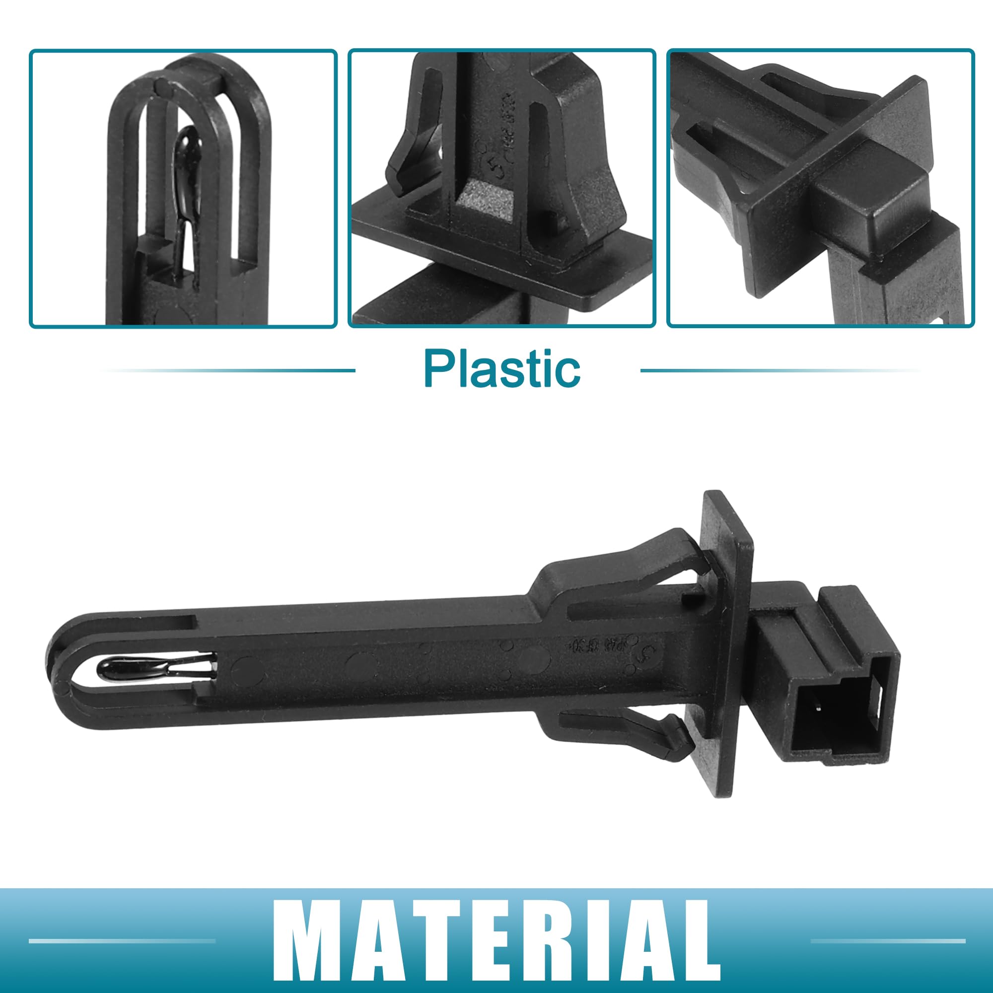 A ABSOPRO Sensore Di Temperatura Dell'Aria No.5Q0907543A Per Audi A3 15-23 | Plastica Nero 2 Pin 7,1x2,5 Cm Funzione Regola Ventola Accessorio Per Audi Q3 19-23, Per Audi TT 16-23