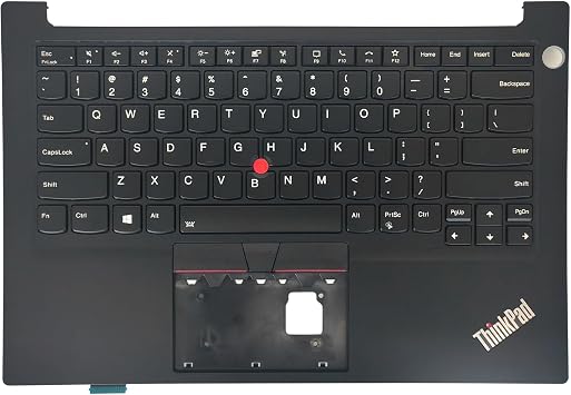Replacement Upper Case Palmrest for Lenovo ThinkPad E14 Gen 3 Gen 4 Series Laptop Backlit Keyboard Assembly US Layout and Fingerprints Top Cover 5M11C47603 Black