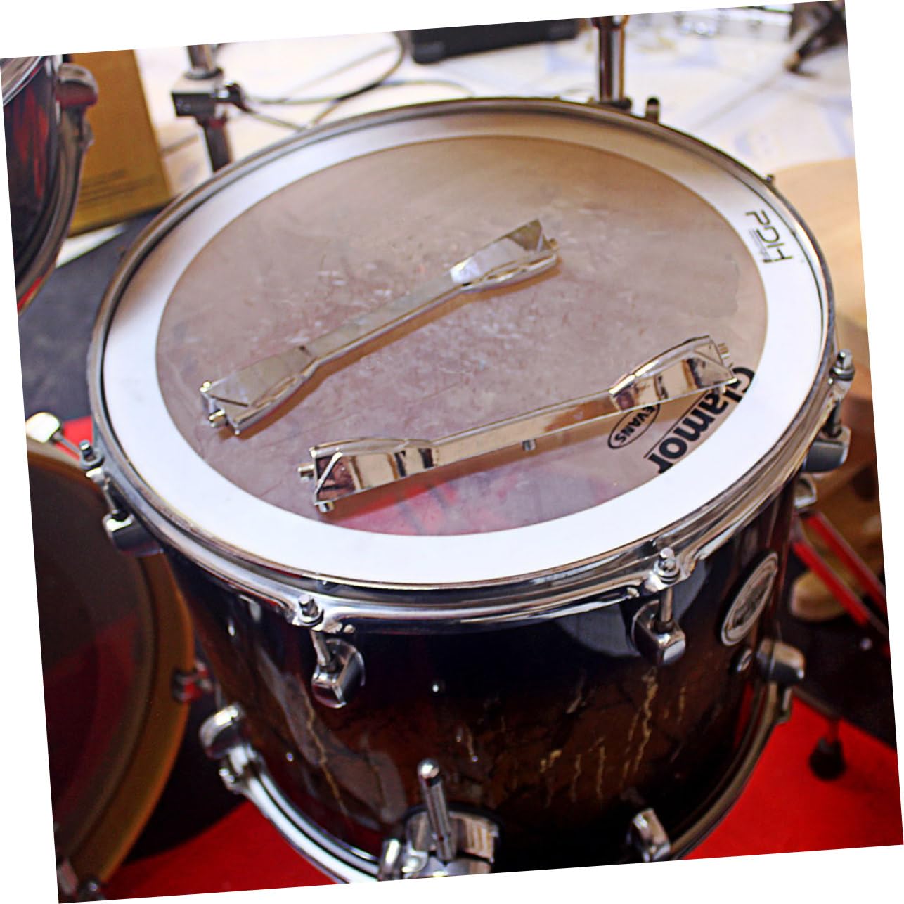 GALPADA 2Stücke Metall Snare Drum Lugs Haken für Schlagzeug Kit Robuste Vorbertungsteile Leichte und Trommel Zubehör für Snare und Tom Drums Silberfarben