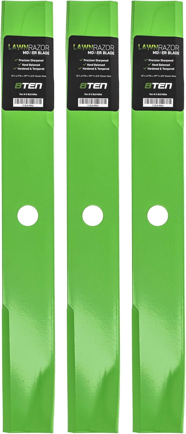 8TEN LawnRAZOR Blade Set 48 inch Deck for Toro 260 300 GT Classic Tractors Z480 ZX480 106078 106637 (Medium Lift)