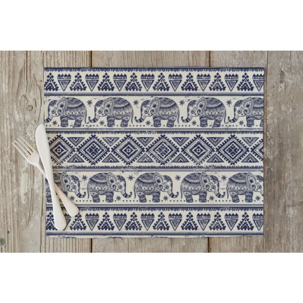 Buy ArtzFolio Ethnic Elephant Table Mat Placemat Velvet Fabric