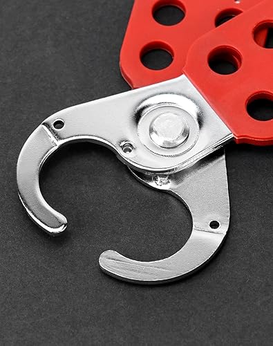 Miniatura 5 de QWORK Lock Out - Cerrojo de acero inoxidable a prueba de manipulaciones con mandíbula extendida, paquete de 12 unidades