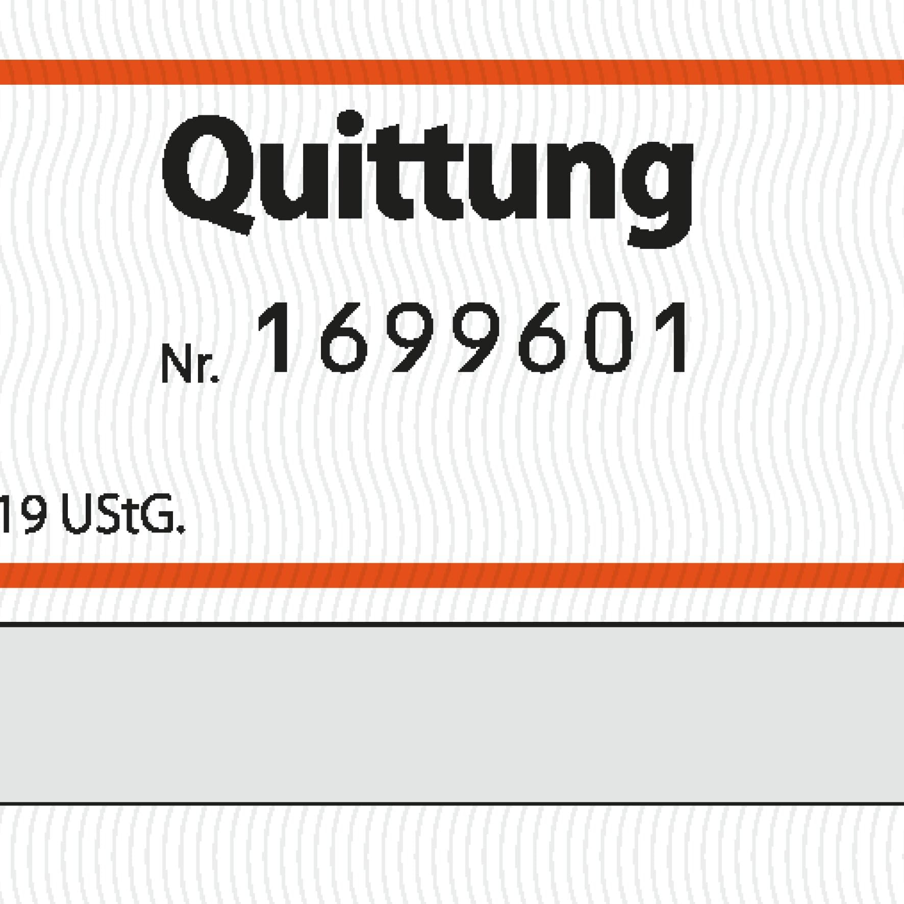 SIGEL SD120/5 Quittungsblock für Kleinunternehmer, fortlaufend nummeriert, eindeutige 7stellige Nummer, A6 quer, 5 Stück, 2x30 Blatt, selbstdurchschreibend, aus nachhaltigem Papier