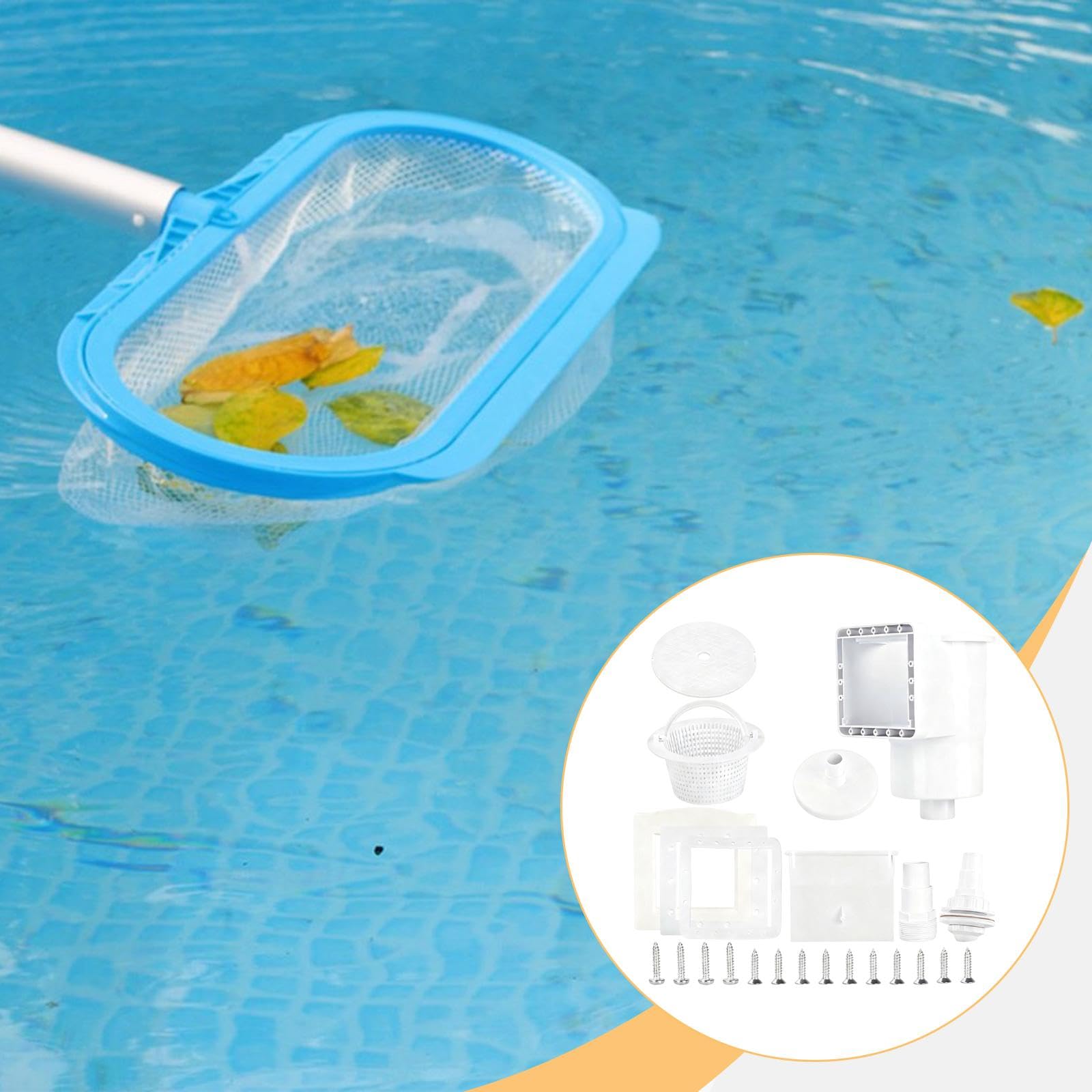 Colcolo Skimmer per Piscina con Accessori per Tutte Le Pareti della Piscina