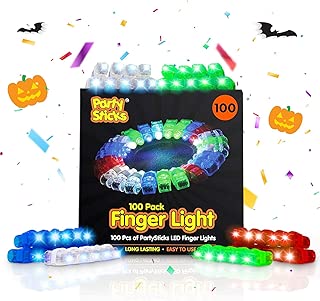 PartySticks Light Up Rings LED Finger Lights - 100pk Flashing Glow Rings, Wearable Party Favors and Party Supplies for Kids and Adults - coolthings.us
