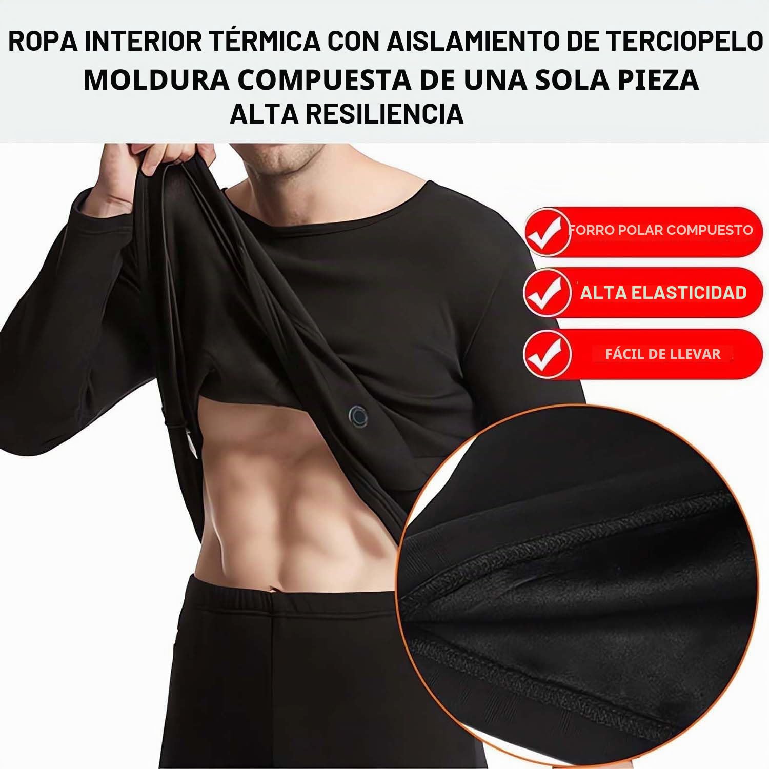 Conjunto Ropa Interior Térmica Calefactable, Ropa Interior Calefactable Hombre con 20 Zonas Calefactables, 5 Temperatura, Camisetas Termicas & Pantalon Termico para Moto Caza Esquí