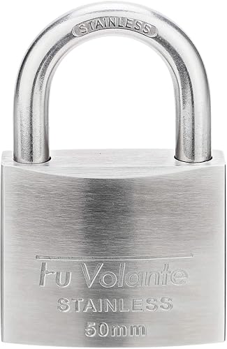 Miniatura 3 de Candado de acero inoxidable, serie 304 Marine Series, candado resistente a la intemperie para uso en exteriores, cuerpo ancho de 2 pulgadas,