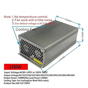 Amazon.co.jp: 直流安定化電源 AC-DC 15V 100A 1500W