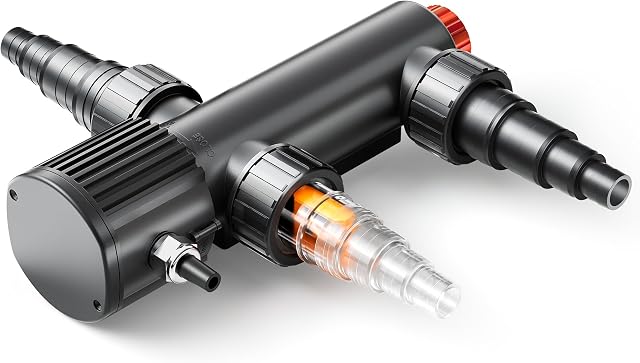 SunSun SunSun CUV-218 Teichklärer — 2.500 l/h, 18 W UVC-Vorklärgerät für mittlere Teiche — Teichfilter
