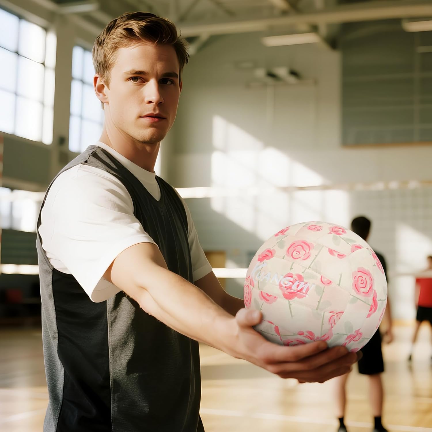 Kuangmi Soft Volleyball, Official Size 5, Indoor & Outdoor Recreational Ball, Sports Training Beach Game Ball