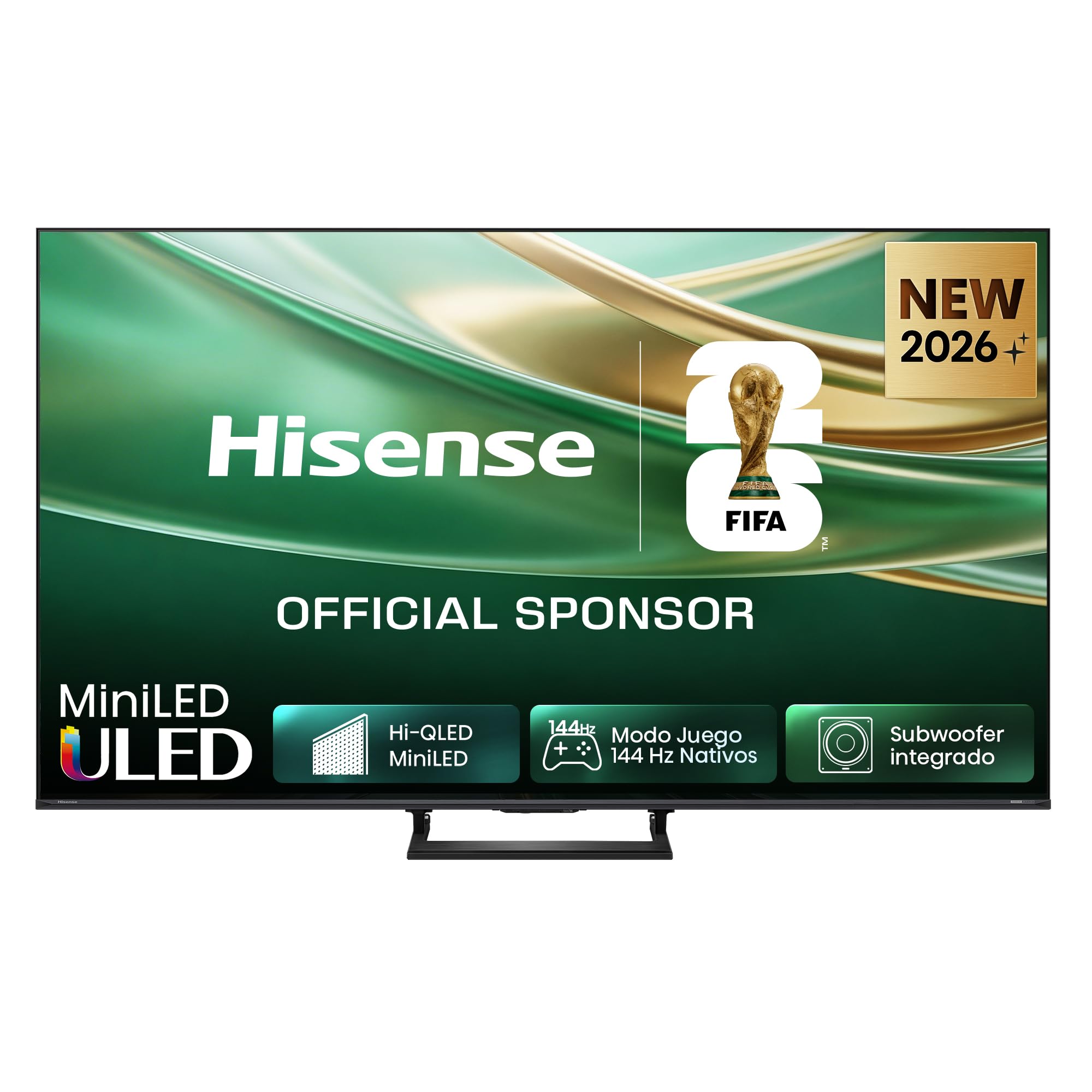Hisense 50E8S - MiniLED Smart TV 50 Pulgadas, Hi-QLED MiniLED, Modo Juego 144 Hz Nativos, Subwoofer Integrado, Hi-View AI Engine, Total HDR Solution, Filmmaker Mode, Control por Manos Libres