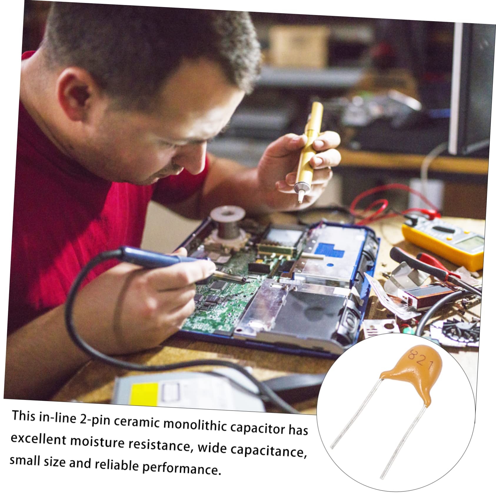 2000 Piezas condensador cerámico Condensador multicapa de 5 valores Surtido de capacitores de 5 valores iluminacion a.rayo Condensador monolítico de 2 pines electrónico clasificado