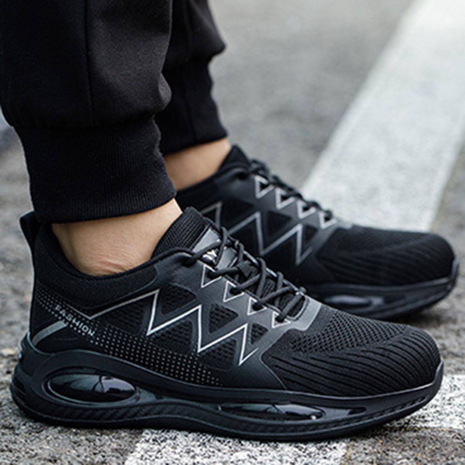 Zapatos de trabajo para hombre y mujer, ligeros, deportivos, transpirables, con cierre de rosca, zapatos de protección, antideslizantes, para cocina, sin deslizamientos, para camareros, deportivos