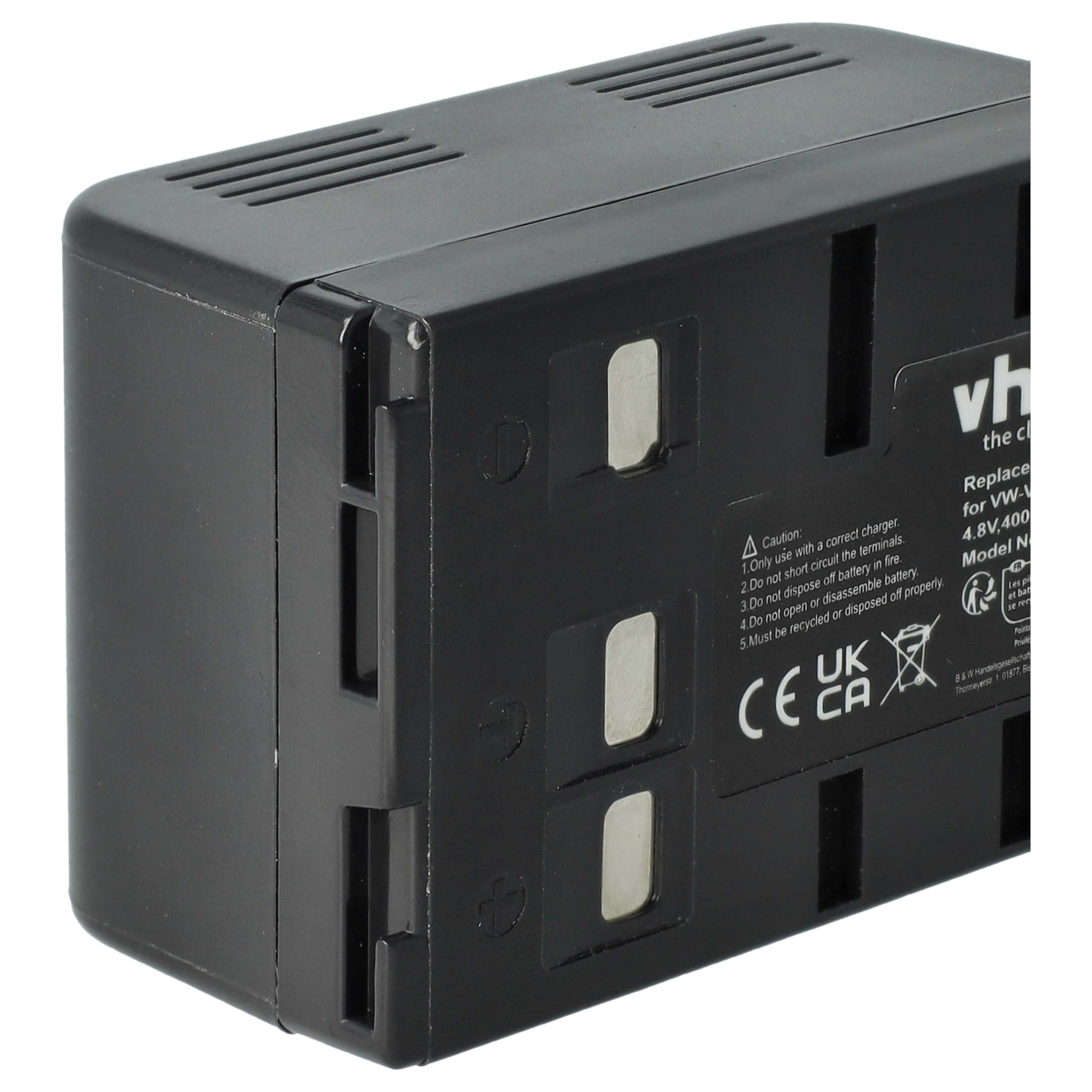 vhbw 2x batteria sostituisce Panasonic HHR | V211, VW-VBH10E, HHR-V212, P-V212, PV211 per videocamera camcorder (4000mAh, 4,8V, NiMH)